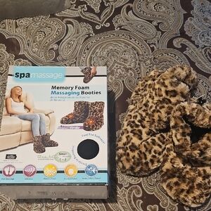 Spa Massage Leopard Print Booties New In Box.  NEVER WORN!!! SZ SMALL 6-8, 9/10